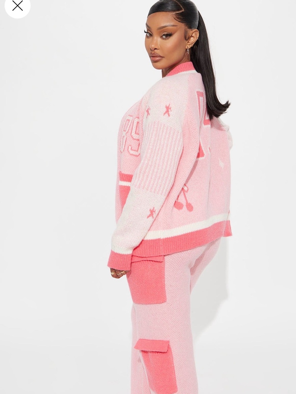 Fashion Nova Kids Two-Tone Pink Knit Pajama Set
